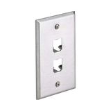 Placa de Pared Vertical, de Acero Inoxidable, Salida Para 2 Puertos Mini-Com