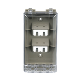 Placa de Pared Vertical, Resistente al Agua con Protección IP56, Acepta 4 Módulos Mini-Com, Color Gris