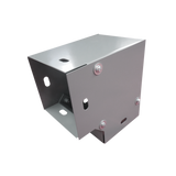Derivación codo horizontal de 90 grados 65 x 65 mm, fabricado en lámina de acero al carbón