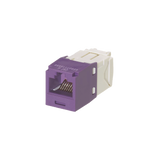 Conector Jack RJ45 Estilo TG, Mini-Com, Categoría 6, de 8 posiciones y 8 cables, Color Violeta