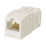 Conector Jack RJ45 Estilo TG, Mini-Com, Categoría 6A, de 8 posiciones y 8 cables, Color Blanco Mate