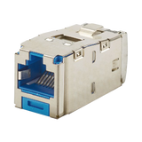 Conector Jack RJ45 Blindado, Estilo TG, Mini-Com, Categoría 6A, de 8 posiciones y 8 cables, Color Azul