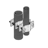 Juego Sencillo de Abrazadera Dual para Mástiles de 3.81 a 8.9 cm. de Diámetro.