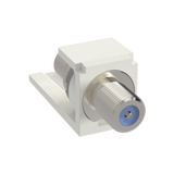Módulo Acoplador Coaxial Tipo F, Mini-Com, de 75 Ohms, 3.0 GHz, Color Blanco