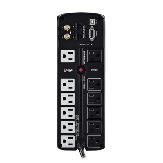 UPS de 1500 VA/900 W, Topología Línea Interactiva, Entrada 120 Vca NEMA 5-15P, Tipo Mini Torre, Con 12 Tomas NEMA 5-15R