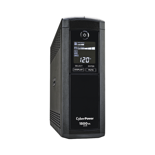 UPS de 1500 VA/900 W, Topología Línea Interactiva, Entrada 120 Vca NEMA 5-15P, Tipo Mini Torre, Con 12 Tomas NEMA 5-15R
