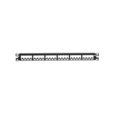 Panel de Parcheo Modular Mini-Com (Sin Conectores), Plano, Totalmente Blindado, de 24 puertos, 1UR