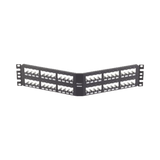 Panel de Parcheo Modular Mini-Com (Sin Conectores), Angulado, Totalmente Blindado, de 48 puertos, 2UR
