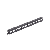 Panel de Parcheo Modular Mini-Com (Sin Conectores), Plano, Sin Blindaje, de 24 puertos, 1UR