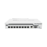 (CRS309-1G-8S+IN) Switch administrable Sistema Operativo Dual, puerto 1G Rj45, 8 puertos 10G SFP+ para Escritorio