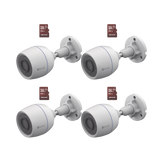 Kit de Camaras WiFi, Incluye 4 Piezas CS-H3C y 4 Piezas HS-TF-E1/32G  / Detección de Movimiento