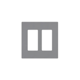 Tapa Color Gris para interruptor o dimmer Lutron, 2 gang, limpio y moderno