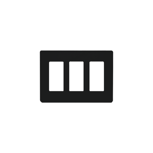 Tapa Color Blanco Negro para interruptor o dimmer Lutron, 3 gang, limpio y moderno