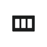 Tapa Color Blanco Negro para interruptor o dimmer Lutron, 3 gang, limpio y moderno