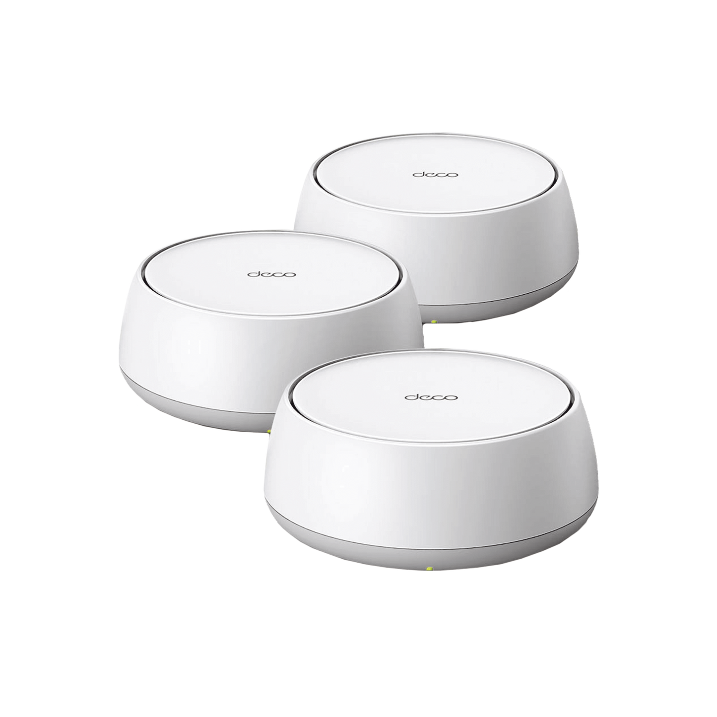 KIT 3 Routers Inalámbrico MESH Interior para Hogar / Doble Banda Wi-Fi 7 BE3600 Mbps / 2 Puerto 2.5 Gigabit WAN/LAN / 4 Antenas Internas / Operación Multi-Link MLO / Administración Mediante la App Deco (iOS, Android) / HomeShield