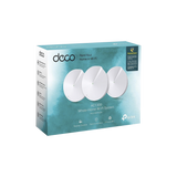 Kit 3 Routers Inalámbricos MESH Interior para Hogar / Doble Banda Wi-Fi 5 AC1300 Mbps / 2 Puerto Gigabit WAN/LAN / 4 Antenas Internas / Administración Mediante la App Deco (iOS, Android) / Protección HomeCare