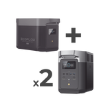 Kit de Estación de Energía Portátil 2048Wh + 2 Baterías Externas 2048Wh (6144Wh Totales)
