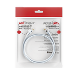 Cable de Parcheo (Patch Cord) / UTP / Cat. 6 (24 AWG) / 1 Metro / Color Blanco / Ideal para PoE+ / Interior