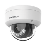 [Dual Light] Domo IP 6 Megapixel / Lente 2.8 mm / 30 mts IR + 30 mts Luz Blanca / Micrófono Integrado / Antivandálico IK08 / ACUSENSE Lite / Exterior IP67 / H.265 / PoE / ONVIF / Micro SD
