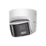 [FlexVu] [PROTECCIÓN ACTIVA] Turret IP Panorámica 4 Megapíxel / 2 Lentes 2.8 mm (180°) / Imagen a Color 24/7 (ColorVu) / PoE / WDR 130° / IP67 / ACUSENSE / Luz Estroboscópica y Alarma Audible / 30 mts Luz Blanca / Mic