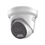 [Dual Light + ColorVu] Turret IP 8 Megapixel /  Lente 2.8 mm / 40 mts IR + 40 mts Luz Blanca / Exterior IP67 / Luz Intermitente y Alerta de Audio / Micrófono Integrado / Videoanaliticos (Filtro de Falsas Alarmas) / ACUSEARCH
