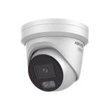 Turret IP 4 Megapixel / Imagen a color 24/7 / Lente 2.8 mm / Luz Blanca 40 mts / Exterior IP67 / Micrófono Integrado / WDR 120 dB / Audio y Alarma / Onvif / MicroSD