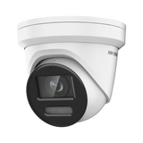 Turret IP 8 Megapixel / Imagen a color 24/7 / Lente 2.8 mm / Micrófono Integrado /Luz Blanca 40 mts / Exterior IP67 / Micrófono Integrado / WDR 130 dB / Entrada y salida de Audio y Alarma / Onvif / MicroSD