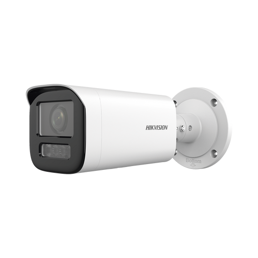 Bala IP 4 Megapíxel / Lente Motorizado 2.7 a 13.5 mm / Dual Light (50 mts IR + 50 mts Luz Blanca)   / Exterior IP67 / WDR 120 dB / PoE  / Micro SD