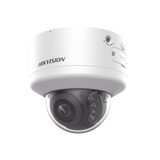 Domo IP 4 Megapixel / Lente Mot. 2.7 a 13.5 mm / Dual Light (40 mts IR + 40 mts Luz Blanca  / Exterior IP66 / IK10  / Audio y Alarma I/O / PoE+ / ONVIF / Micro SD / 4 Analíticos: AcuSense, Deteccion Facial, Conteo de Personas por Cruce y Zona