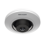 Mini Fisheye IP 5 Megapixel / Panorámica 180° - 360° / 8 mts IR / Interior / PoE / HEOP / ACUSENSE / Detección Facial / Microfono Integrado