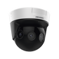 PanoVu Series / Vista Panorámica 180° / 16 Megapixel en Total / 4 Lentes 2.8 mm (4 Lentes 4 Megapixel) / 20 mts IR / Exterior IP67 / IK10 / 12 Vcc / PoE+ / Micro SD
