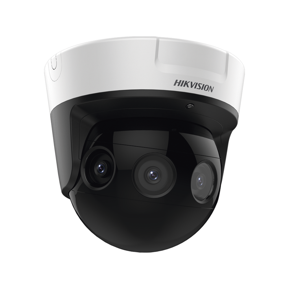 PanoVu Series / Vista Panorámica 180° / 16 Megapixel en Total / 4 Lentes 2.8 mm (4 Lentes 4 Megapixel) / 20 mts IR / Exterior IP67 / IK10 / 12 Vcc / PoE+ / Micro SD