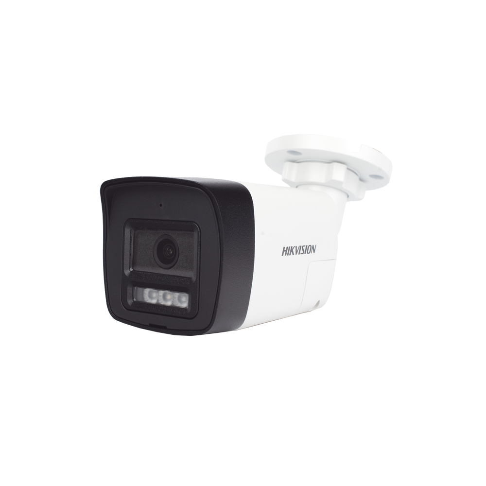 [Audio Bidireccional + Dual Light + ColorVu] Bala TURBOHD 2 Megapixel (1080p) / Lente 2.8 mm / 30 mts IR EXIR + 20 mts Luz Blanca / Micrófono y Bocina Integrado / Exterior IP67 / Metal / dWDR