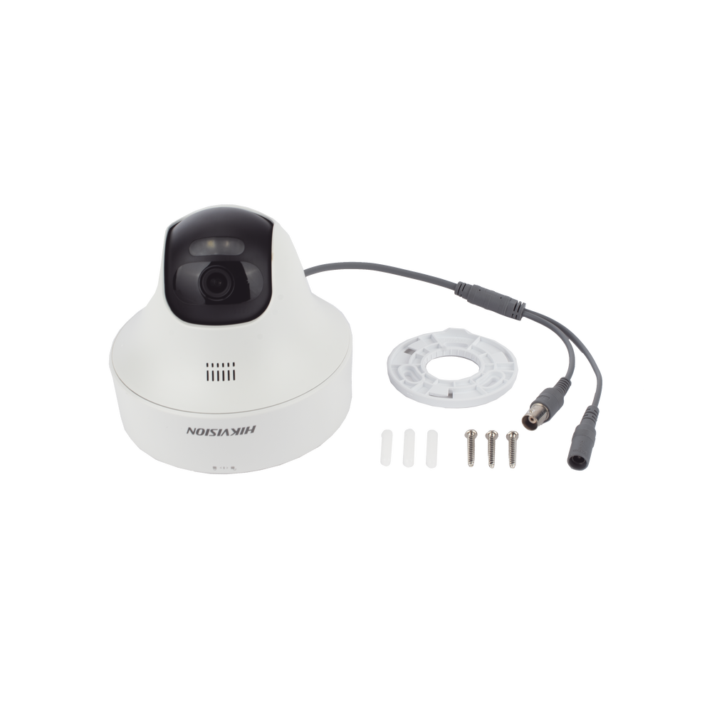 [Audio Bidireccional + Dual Light + ColorVu] PT TURBOHD 2 Megapixel (1080p) / Lente 3.6 mm / 25 mts IR EXIR + 20 mts Luz Blanca / Micrófono y Bocina Integrado / Interior / Plastico / dWDR