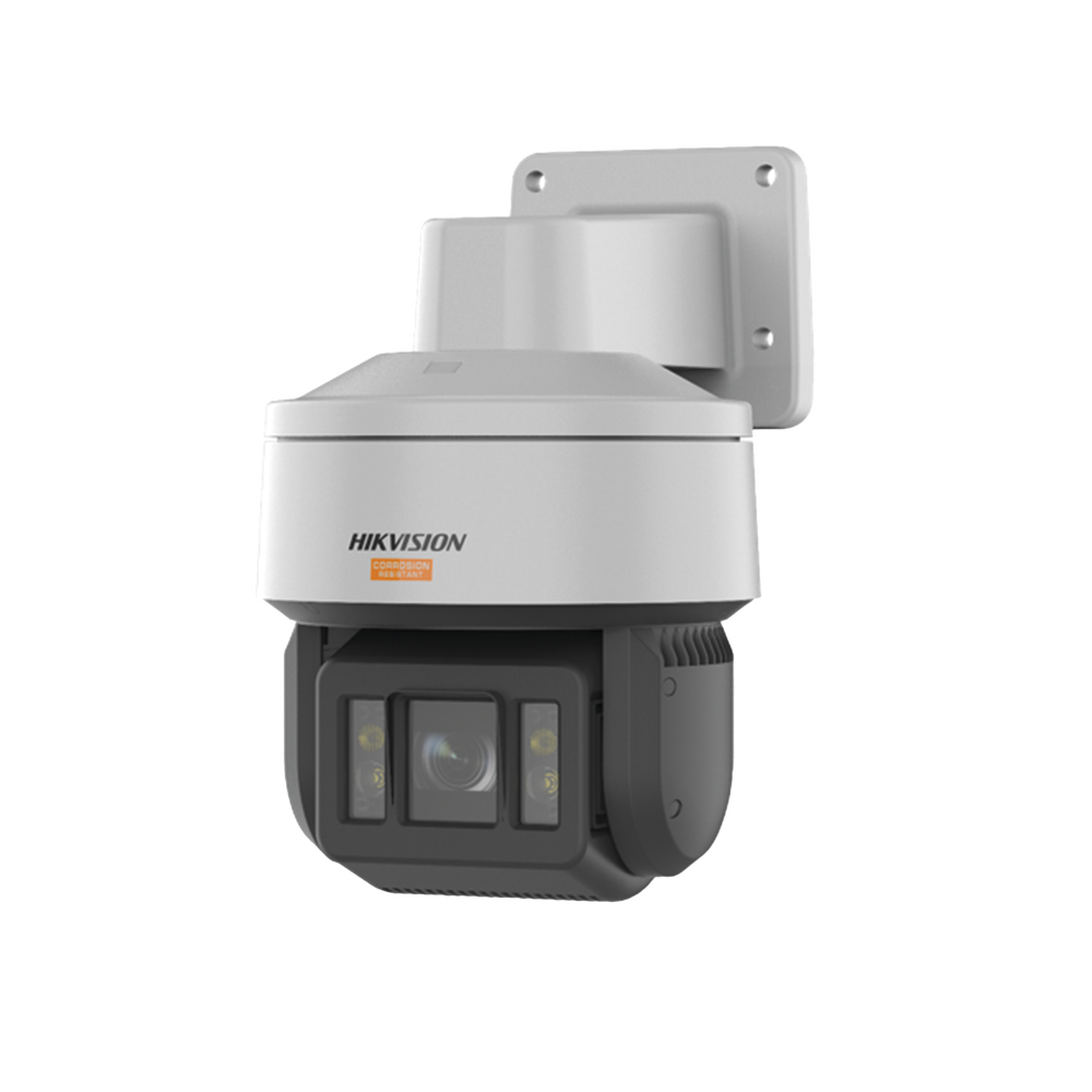 PTZ IP 4 Megapixel / 32X Zoom / Dual Light (100 mts IR / 30 mts Luz Blanca) / Polimero Anticorrosivo (Ideal para Zonas Costeras o Alta Salinidad) / AutoSeguimiento / DARKFIGHTER / Exterior IP67 / NEMA 4X / C5