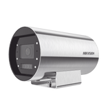 Bala IP 4 Megapixel / Lente Mot. 2.8 a 12 mm / Acero Inoxidable (304) / Altas Temperaturas (150°C) / Refrigeración por Agua / IP68 / Dual Light (30 mts IR + 20 mts Luz Blanca) / WDR 120 dB / ONVIF / PoE+ / Alarmas I/O / ACUSENSE