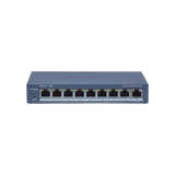 Switch Administrable PoE+ / 8 puertos 100 Mbps PoE+ / 1 puerto 1000 Mbps de Uplink / PoE hasta 300 Metros / Conexión Remota desde Hik-ParnerPro / 110 W
