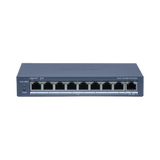 Switch PoE+ / Monitoreable / 8 Puertos 10/100 Mbps PoE+ / 1 Puerto 1000 Mbps Uplink /  Configuración Nube Hik-Partner Pro / Modo Extendido hasta 300 metros / 60 W