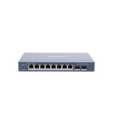 Switch Gigabit PoE+ / Administrable / 8 Puertos Gigabit PoE+ / 2 Puertos SFP / Configuración Nube Hik-Partner Pro / Modo Extendido hasta 300 Metros / 110 W