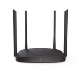 Router Inalámbrico WISP Gigabit / Hasta 1200 Mbps / Doble Banda AC (2.4 GHz y 5 GHz) / 3 Puertos LAN 10/100/1000 Mbps + 1 Puerto WAN 10/100/1000 Mbps /  4 Antenas Externas Omnidireccional de 5 dBi / Interior