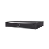 NVR 12 Megapixel (4K) / 32 canales IP / 16 Puertos PoE+ / Reconocimiento Facial / AcuSense (Evita Falsas Alarmas) / 4 Bahías de Disco Duro / Switch PoE 300 mts / HDMI en 4K / Alarmas I/O