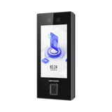 Terminal Facial Min Moe con LECTOR DE HUELLAS y Tarjetas PROX EM / 3000 Rostros / 3000 Huellas / Pantalla 4.5" / Administrable en la Nube con HikConnect Teams  / Exterior IP65  / PoE / WiFi / HIK-IA / SIP Estandar