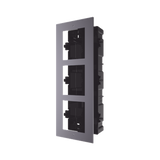 Base de 3 Espacios para EMPOTRAR Módulos de Videoporteros Hikvision