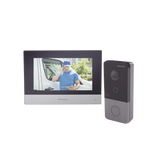 Kit de Videoportero IP Poe Estandar con llamada a App de Smartphone (HikConnect) / Apertura con tarjeta MIFARE / Frente de calle IP65 / Soporta 1 Departamento