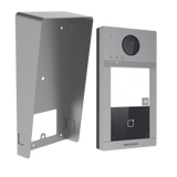 Kit Videoportero + Carcasa protectora IP 2 Megapixel / Llamada y Apertura Remota desde App Hik-Connect / PoE / Exterior IP65 + Antivandalico IK08 / 1 Departamento / Apertura con Tarjeta / Soporta 2 Puertas y hasta 6 Monitores