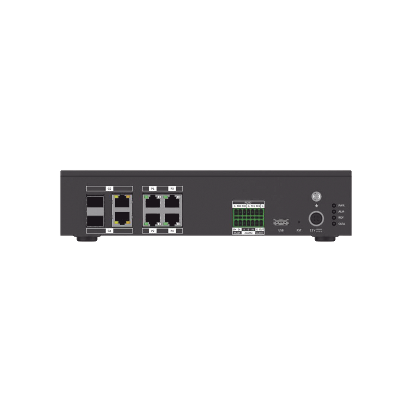 Servidor De Trafico Vehicular / 8 CH de Video /  H.265 / Interfaz Optica 2 / Hasta 4 TB HDD