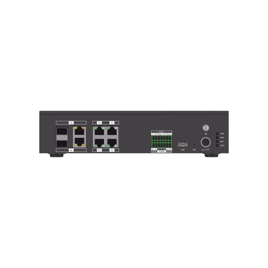 Servidor De Trafico Vehicular / 8 CH de Video /  H.265 / Interfaz Optica 2 / Hasta 4 TB HDD