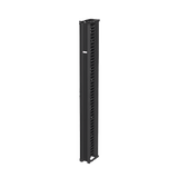 Organizador Vertical CableTek, Sencillo (Solo Frontal), Para Rack Abierto de 45 Unidades, 6 in de Ancho, Color Negro