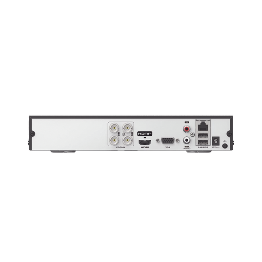[Audio Bidireccional] DVR 4 Canales TurboHD + 1 Canal IP / 2 Megapixel (1080p) Lite / Acusense Lite (Evita Falsas Alarmas) / Audio por Coaxitron / 1 Bahia de Disco Duro / H.265+ / Salida de Vídeo Full HD