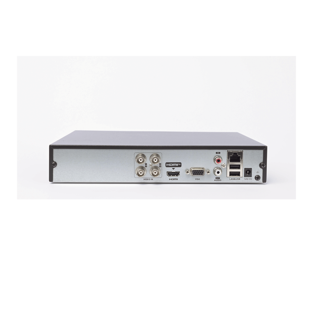 DVR  4 Canales TurboHD + 4 Canales IP / 8 Megapíxel (4K) / Audio por Coaxitron / ACUSENSE Lite / 1 Bahía de Disco Duro / H.265+ / Salida en Full HD